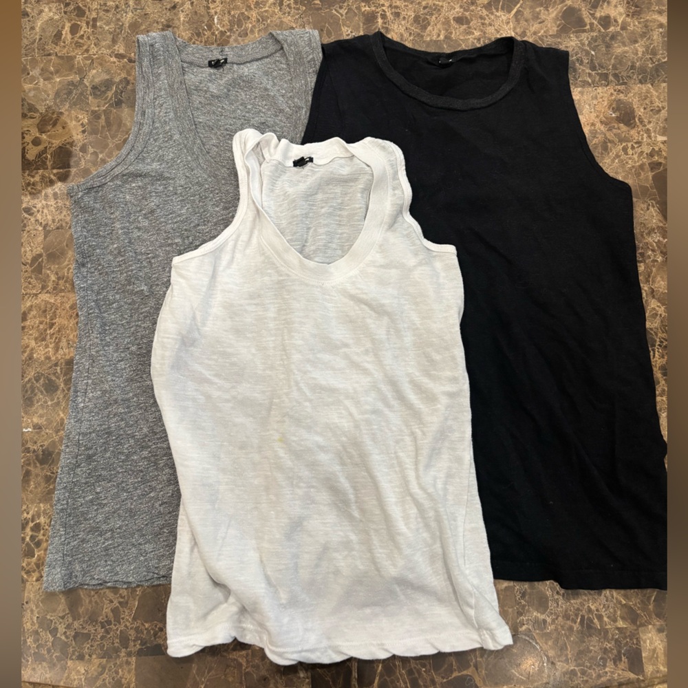 Kids Sleeveless Tops - Black, White, Gray